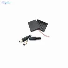 10Pcs 6xAA Battery Case Holder Socket Wire Junction Boxes With Wires, Switch&Cover, 5.5/2.1 DC Plug