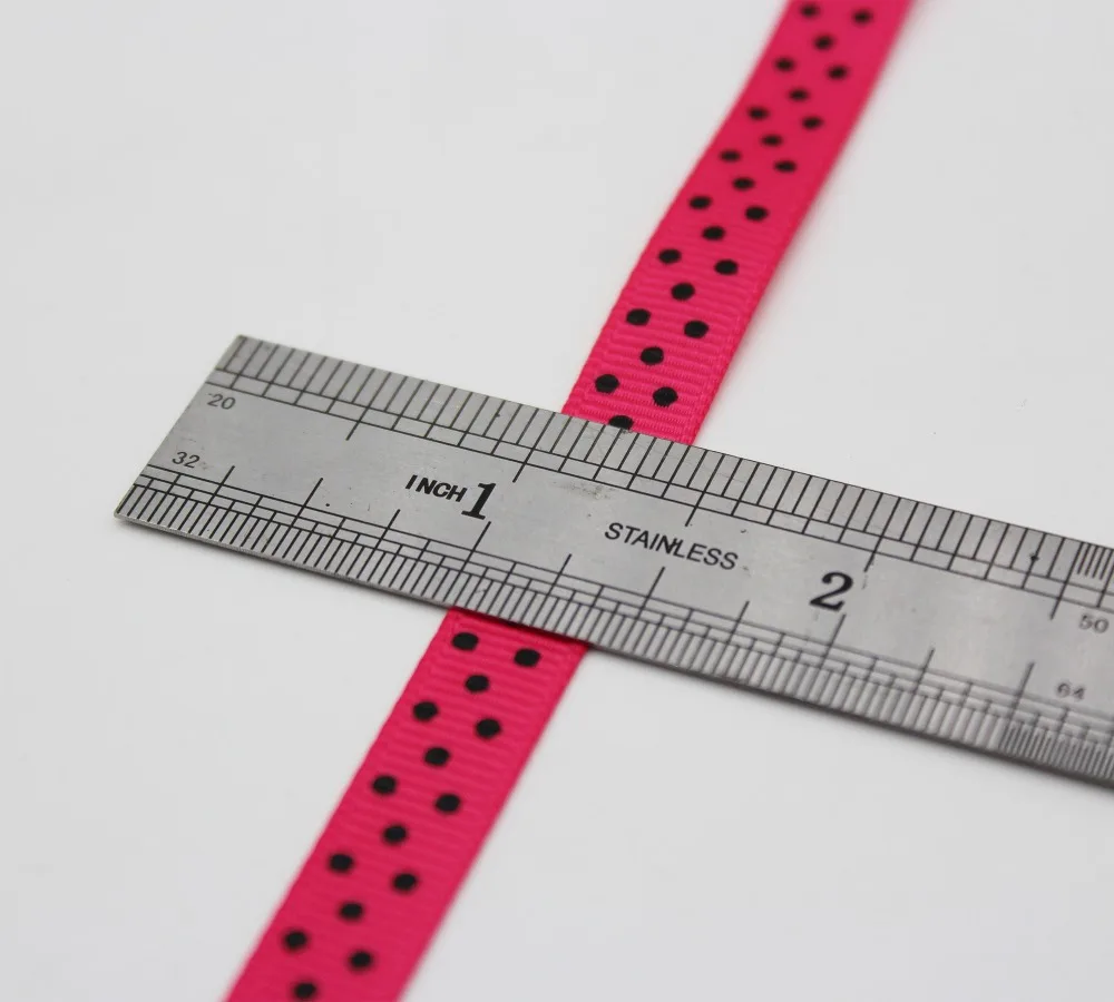 Ribbon Decoration Ribbon Supplies Grosgrain Ribbon Sewing Ribbon 3/8 inch 30colors Polka Dots Printed Grosgrain Ribbons