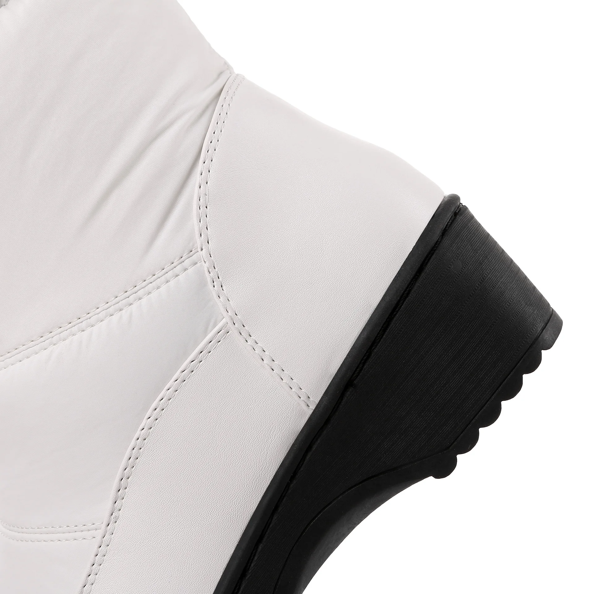 LTARTA зимние Для женщин обувь, теплые сапоги белого цвета обувь из материала на основе хлопка, с флисовой подкладкой, хлопковая плотная ботинки с мягкой подошвой сдобы торт снежные сапоги HX-85
