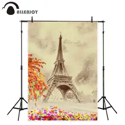 Allenjoy фон для фотосъемки цветок Классический Эйфелева башня, украшение профессиональные камеры фотофоны для студии реквизит