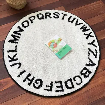 

Nordic Style 26 Letters Play Game Mats Decor Blanket Modern Room Background Carpet Kid Children Gift round are rug Home Decor