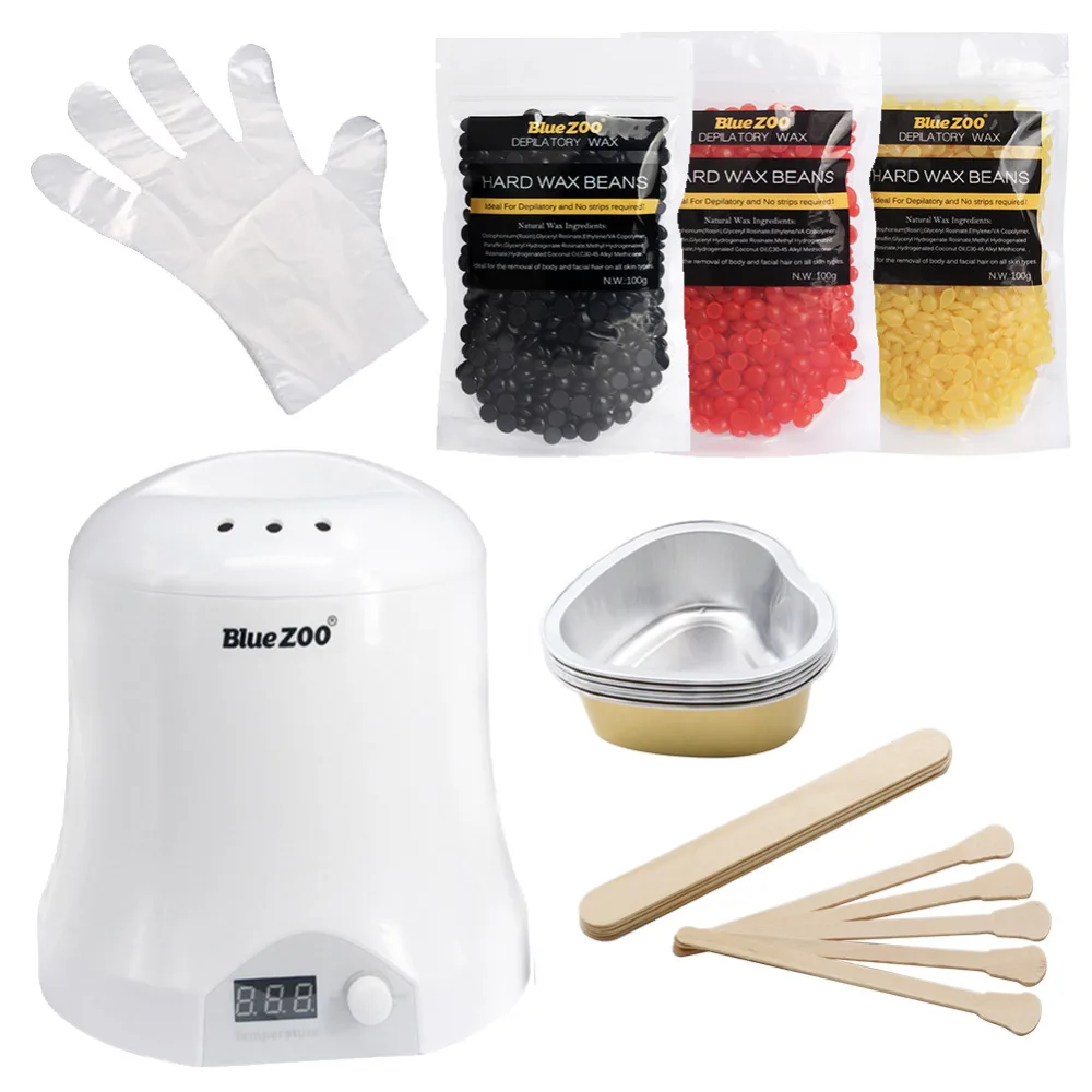 

Depilation Wax Machine Hair Removal Beauty Tools Waxing Hot Wax Heater 1000CC Depilatory Set Face And Body Hair Remover Heater