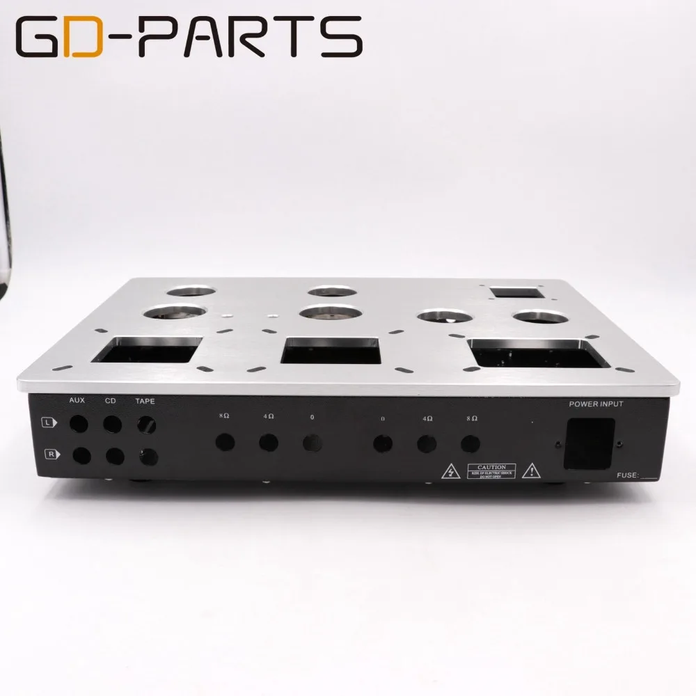 GD-PARTS 380x290x65 мм Металл Винтаж Aduio усилитель корпус HIFI DIY ламповый усилитель корпус Алюминий Ironx1