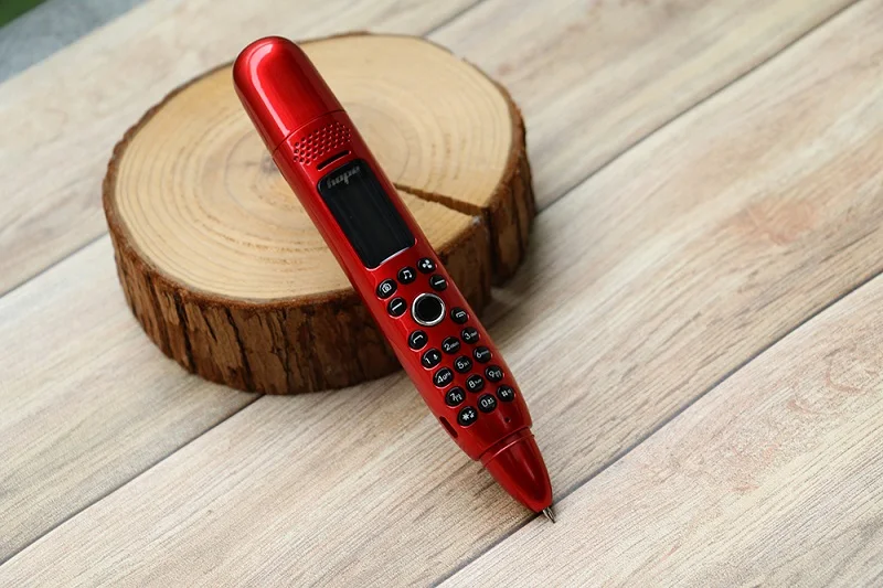 Mini Cute Pen Mobile Phone With Electric Fan 2G GSM Magic Voice Dual Sim Camera MP3 BT Dialer Recording Pen With Flashlight - Цвет: Red