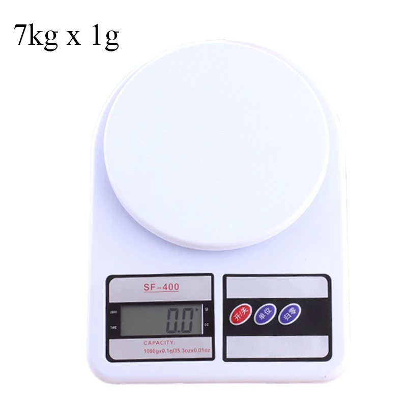 Цифровые ж/к весы 1 кг/0,1 г 10 кг/1 г Электронные весы высокой емкости для кухонной мука для выпечки чайных трав весы - Цвет: 7kg-1g