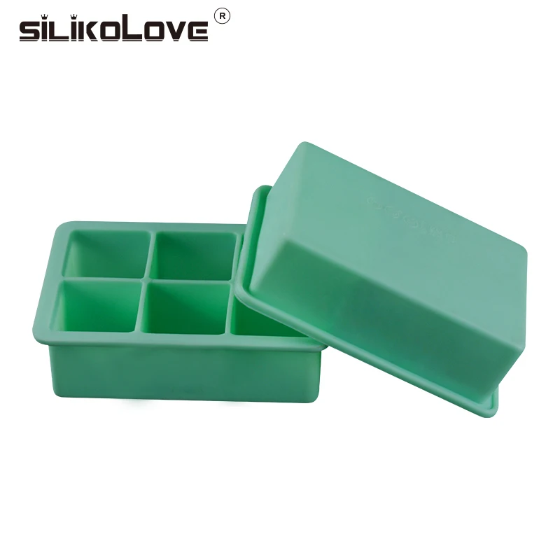 Silicolove 6 Полость 3d магический большой силиконовый кубик льда форма квадратная DIY