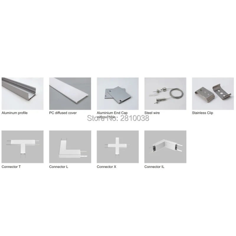 Perfil de Alumínio para a Tira 65mm de Largura Iluminação de Parede Led para Teto Conjuntos 10x2 M e lot Forma u Conduzida Luz Praça Alu Perfil 3 luz de 65mm alu para a iluminação