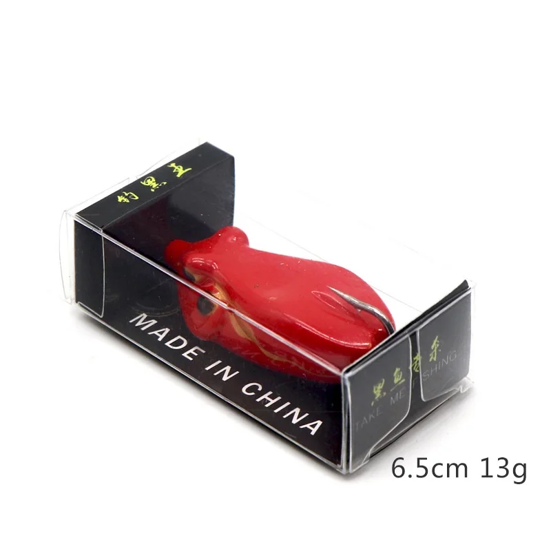 13g 65mm 1pcs  Jumping Frog Soft frog Soft fishing lure with strong fishing hook for black fish Free shipping