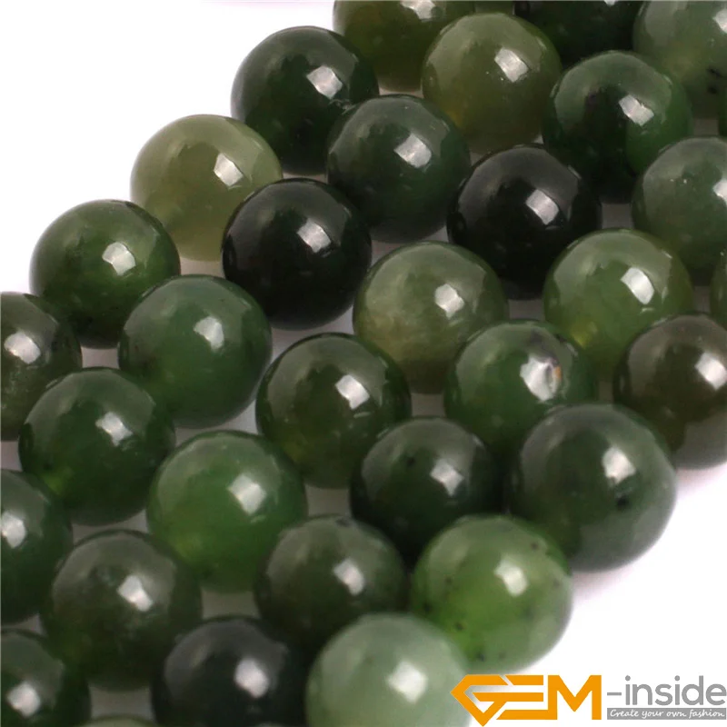 Бусины из натурального зеленого канадского Jadeite класса АА бусины драгоценного
