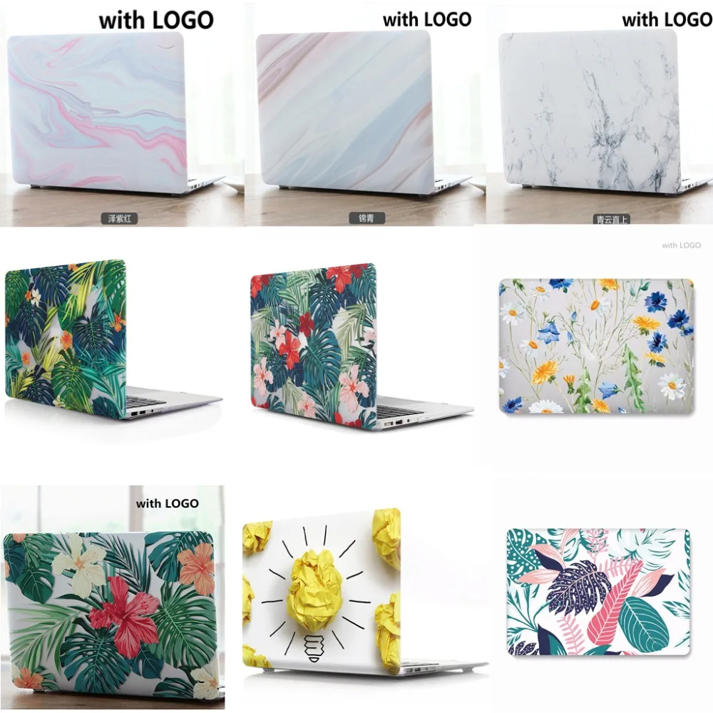 

Flower Protective Laptop Case Keyboard Cover for Mac Air Pro Retina 13 12 15 11 Touch Bar 2018 new Pro13 15 laptop case