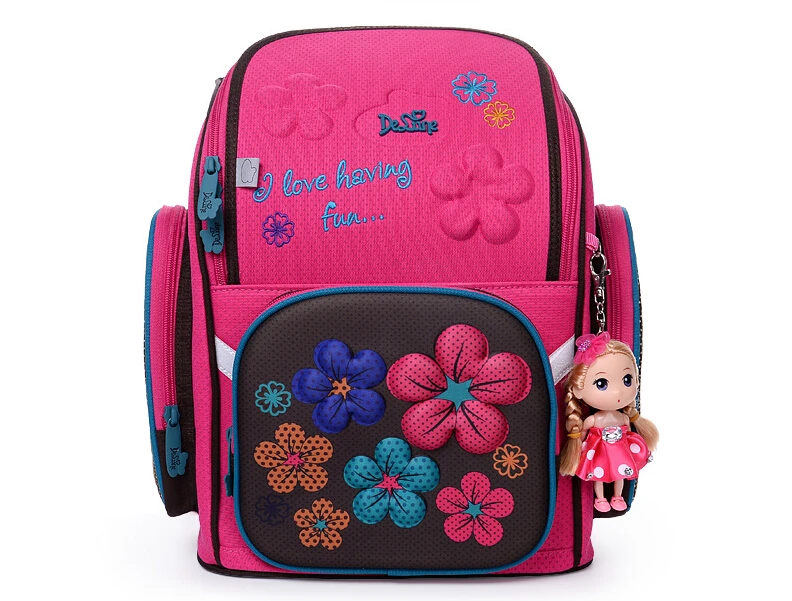 Delune рюкзак с 3D рисунком для девочек и мальчиков, школьная сумка, водонепроницаемые детские ортопедические рюкзаки, mochila escolar