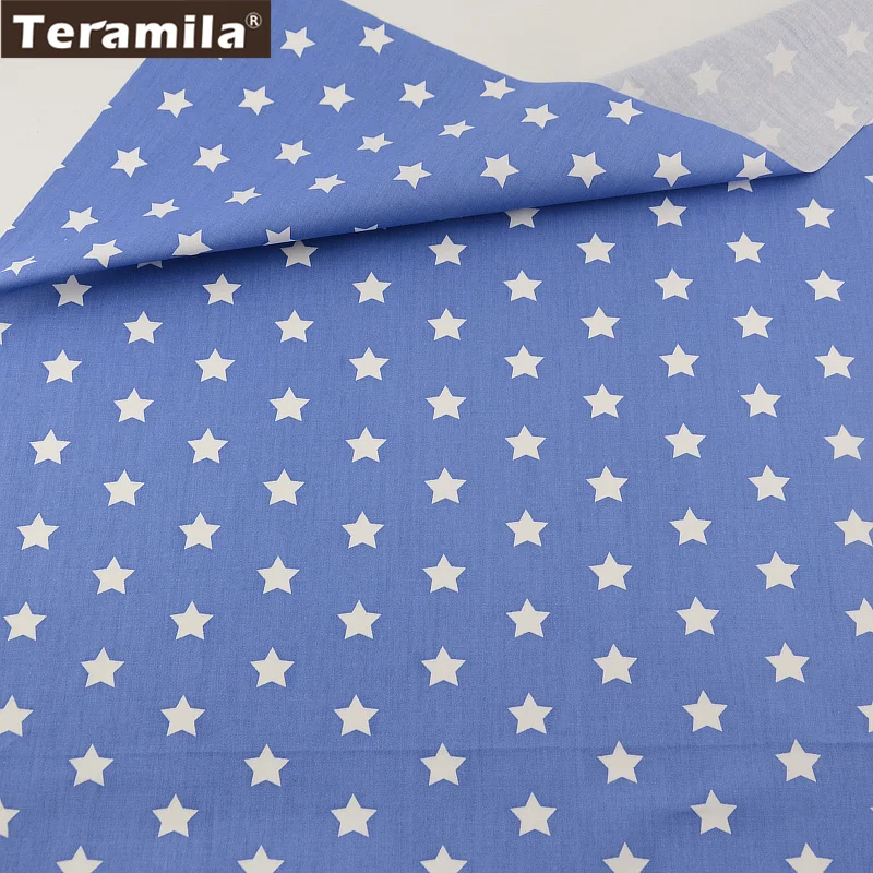 Звезды дизайн хлопок teramila темно-синяя ткань лоскутное шитье ткань для тильды, скрапбукинга рубашка ткань шитье украшения