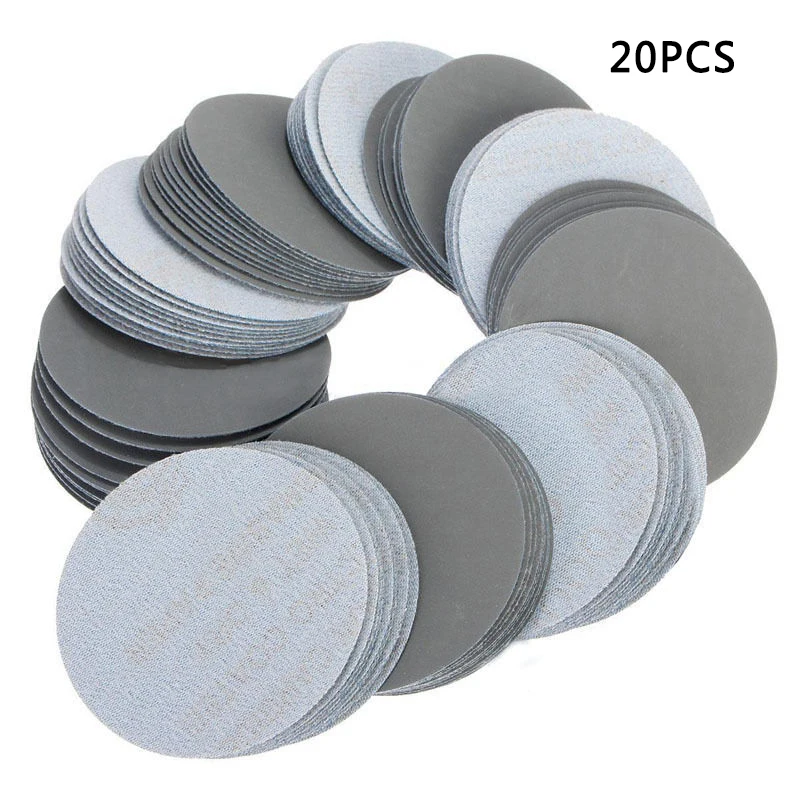 

20Pcs 75mm 3" 40~3000 Grit Sander Discs Sanding Disk Polish Pads Sandpapers Plate Adhesive Loop Backing For Cleaning Polishing