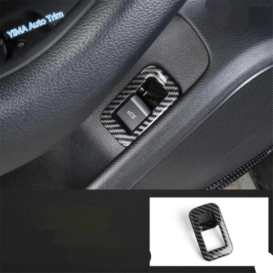 

Lapetus Rear Trunk Tailgate Door Control Button Switch Frame Cover Trim Fit For Audi A4 B9 A5 2016 - 2019 / Carbon Fiber Look