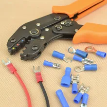 Изолированные клеммы обжимные плоскогубцы Емкость 0,25-мм2 обжимной инструмент AWG22-14 обжимной maxtrix прессформы