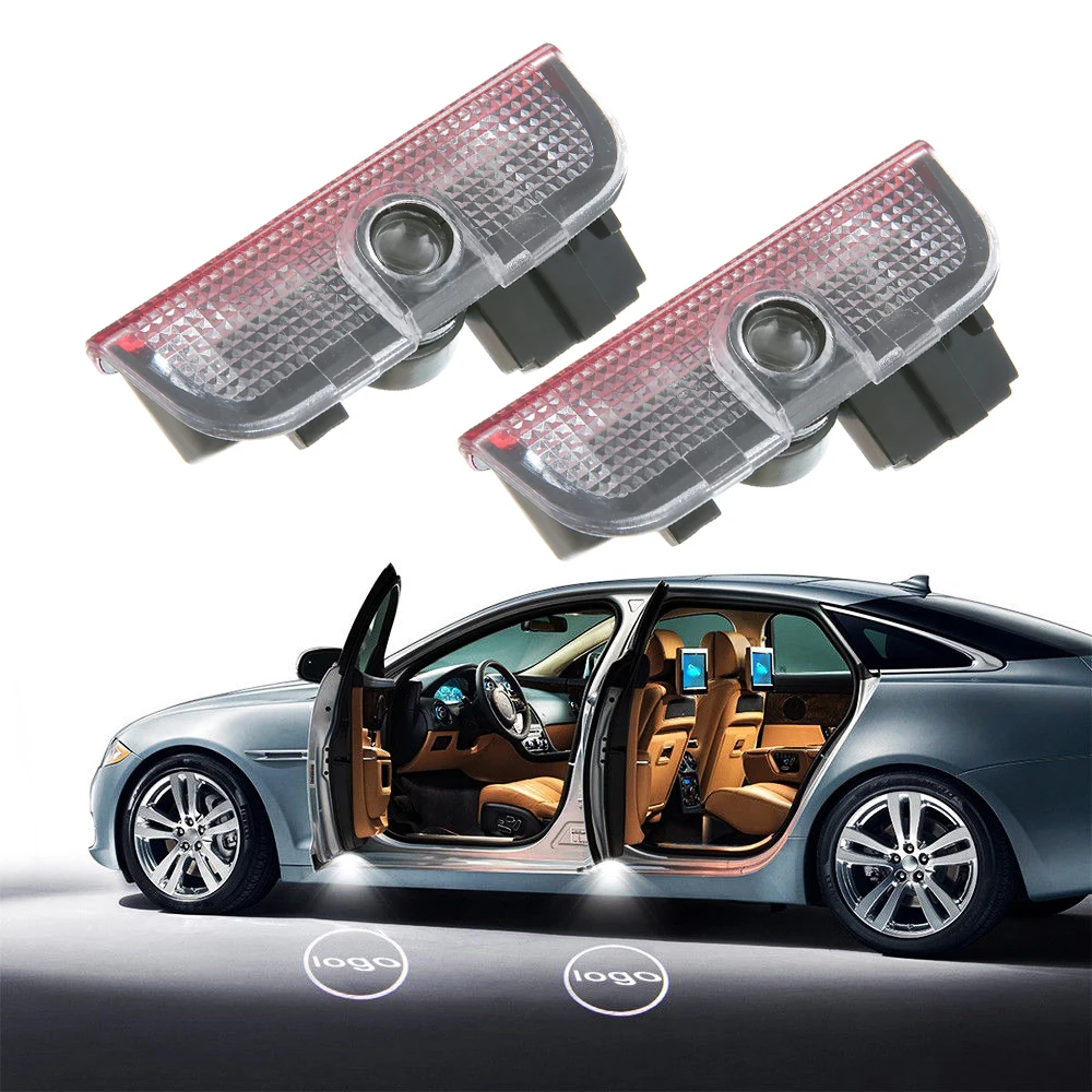 2pcs Auto Car Door Light Ghost Shadow LED Courtesy Lamp Logo Laser Projector for VW