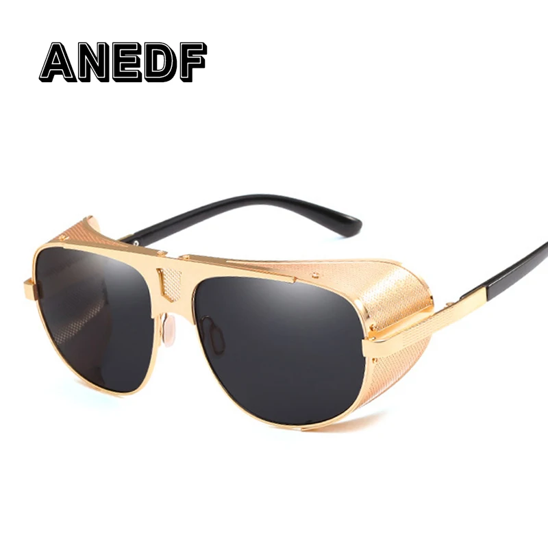 Anedf Модный Круглый паровой в стиле панк с боковой солнечные очки сеткой Для