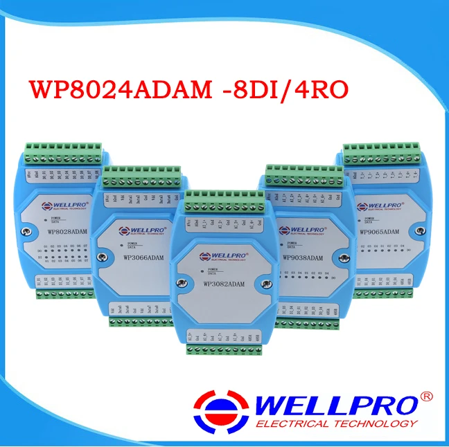 WP8024ADAM ( 8DI/4RO) модули цифрового входа и релейного вывода/оптрон изолированный/RS485