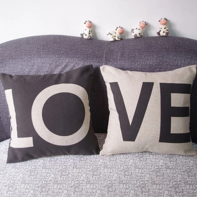 His and Hers Side Pillow Case Love Pillowcase Decorative Covers 18x18