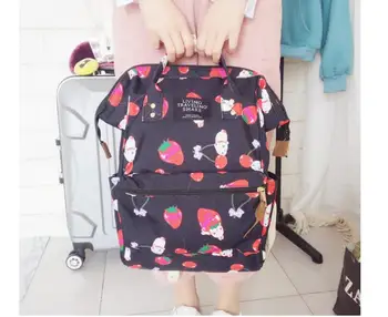 

Harajuku Backpack Girl Cute Cartoon Style Backpack Kawaii Strawberry Rabbit Leisure Backpack School Bag Q015