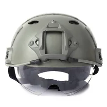 Открытый шлем Открытый CS страйкбол Пейнтбол База прыжок шлем протектор 55-59 см(зеленый