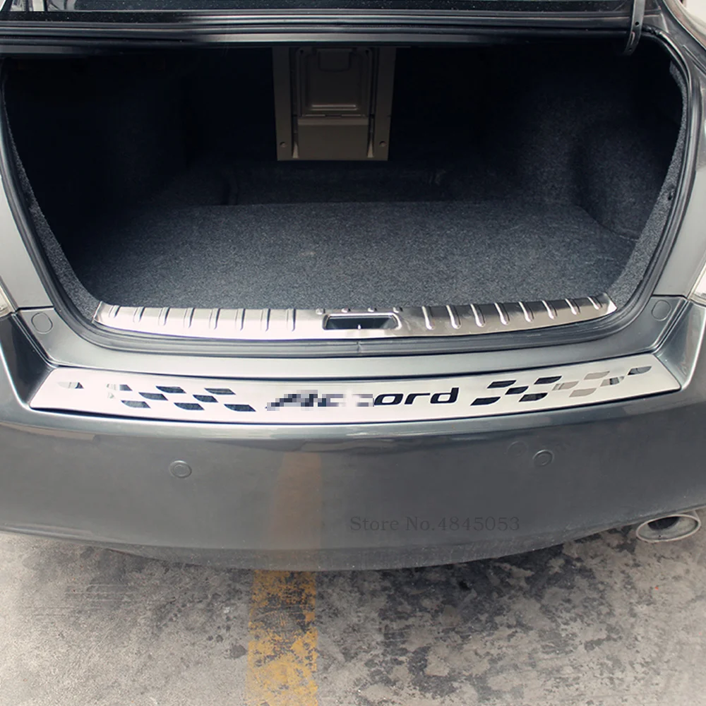 

For Honda Accord 2008 to 2013 Inner And Outer Rear Bumper Protector Stainless Steel Door Sill Plate Trunk Cover Trim Car Styling