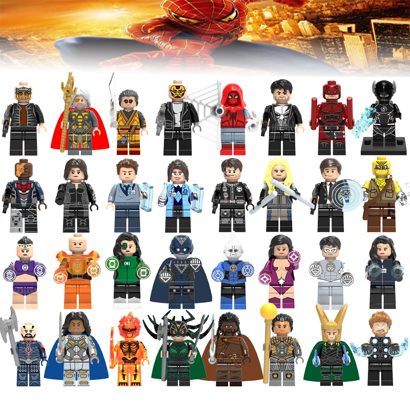 

Legoelys Justice League Figures Wonder Woman Aquaman Superman Batman Marvel Avengers Super Heroes Building Blocks Toys
