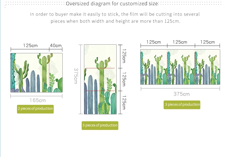 Стеклянная оконная пленка матовая непрозрачная стеклянная пленка 45*60 см/60*90 см/80*120 см домашний декор Оконное украшение BLT1086 кактус