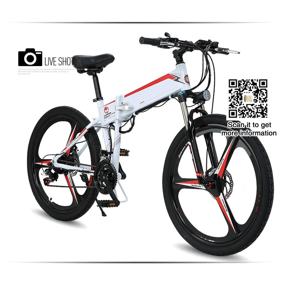 Cheap 48V lithium battery folding bike aluminum alloy electric bike 26 inch e bike 30-35 KM/H 1