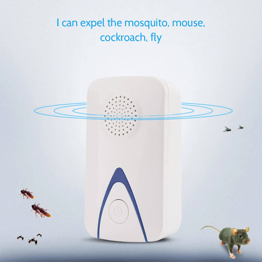 3W Mosquito Driver Eletronic Отпугиватель жуков репеллент ультразвуковая технология насекомое-вредитель с светодиодный ночник для мышей-паутин