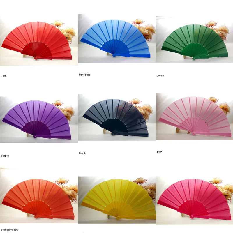 

Home Decor Women Fans Folding Hand Fan Craft Souvenir Party Favor 23cm Length Outdoor Dancing Wedding 13 Colors