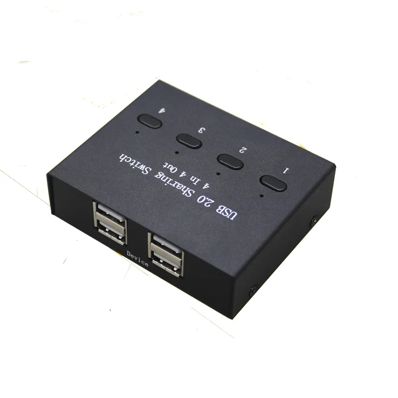 USB 2.0 Hub Manual Sharing Switch 4 in 4 out Keyboard and mouse sharing switch Printer sharing for Computer Manual button switch