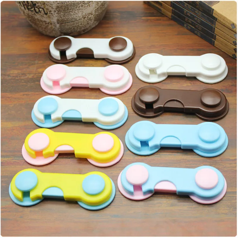 5pcs Plastic Cabinet Lock Child Safety Baby Protection From Children Safe Locks for Refrigerators Baby Security Drawer Latches