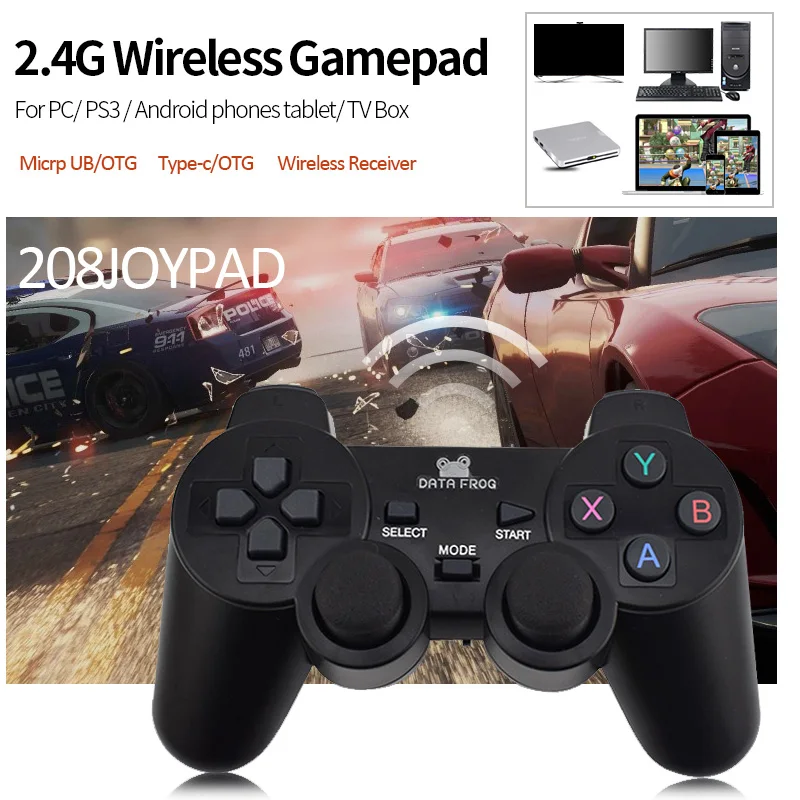 208Joypad Android беспроводной геймпад для телефона на Android/ПК/PS3/TV Box джойстик 2 4G игровой
