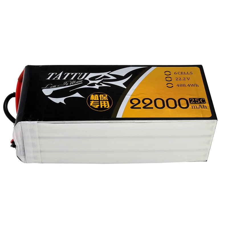 TATTU 22000mAh 22,2 V 6S LiPO аккумулятор 25C для большой нагрузки Multirotor FPV Дрон гексакоптер октокоптер