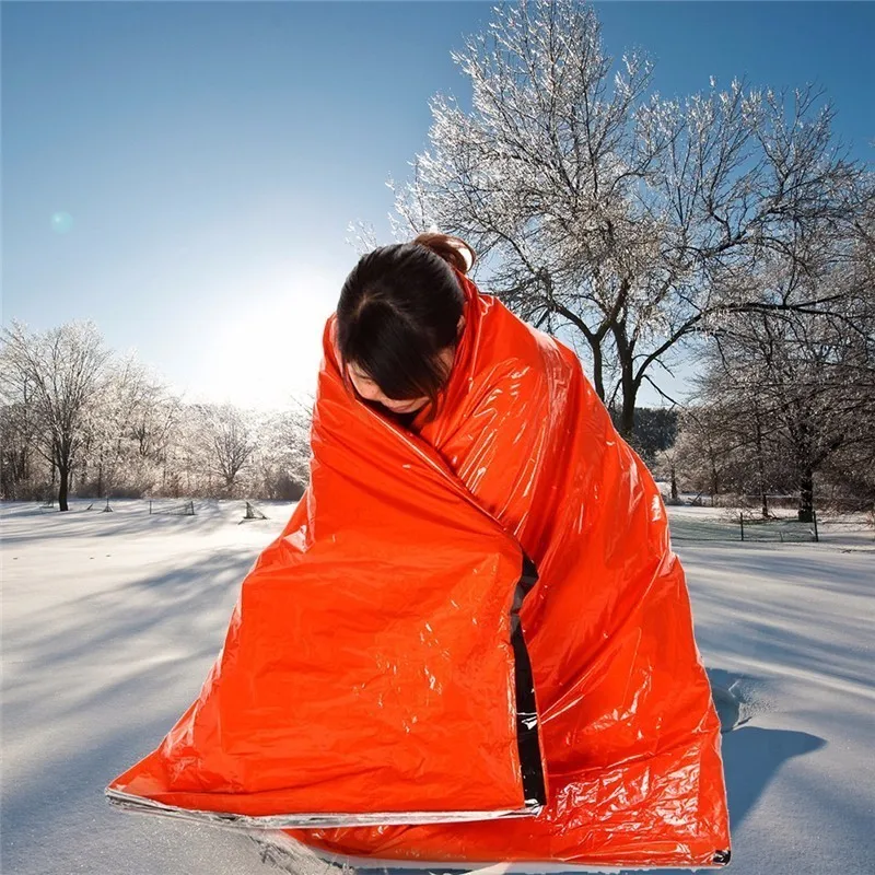 

Winter Anti-Radiation Sleeping Bag Quilt Insulated Heat First Aid Warm Emergency Blanket Camping Climbing Safety Survival Gear