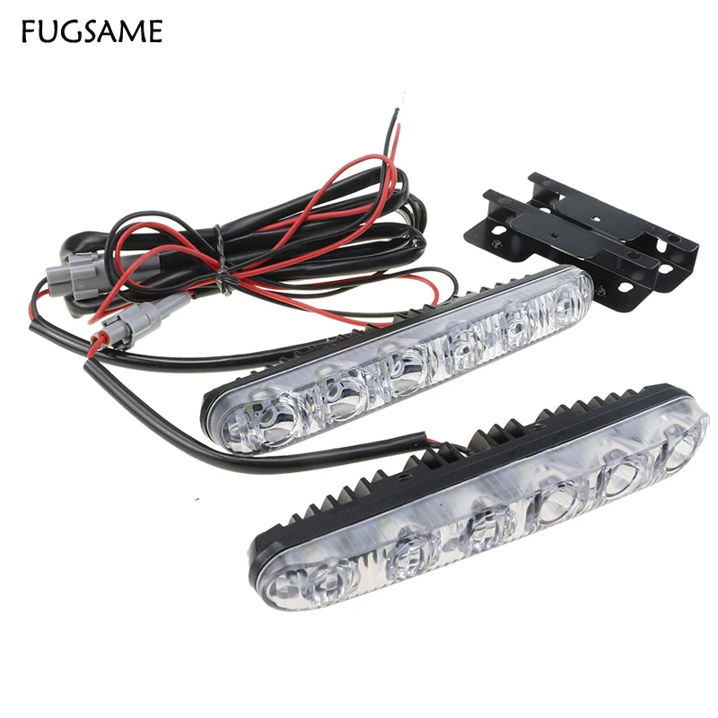 

FUGSAME LED 12V 6000K Car Led Daytime Driving Running Light DRL Car Fog Lights Head Lamp 12v Universal