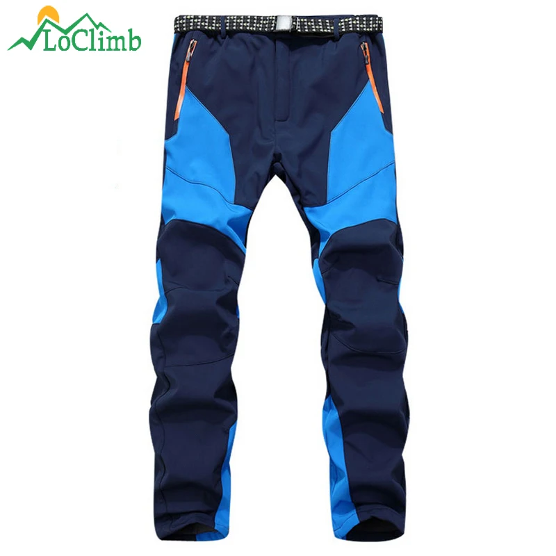 LoClimb Nuevo 2018 invierno Softshell pantalones hombres Trekking Fleece pantalones calientes impermeable para el deporte al aire libre esquí escalada, AM193 LoClimb Nuevo 2018 invierno Softshell pantalones hombres Trekking Fleece pantalones calientes impermeable para el deporte al aire libre esquí escalada, AM193