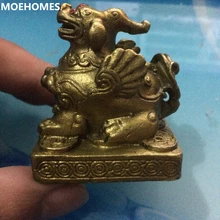 Moehouses Китайский Фэншуй бронза латунь PiXiu сокровище счастливое богатство Металлическая статуэтка ручной работы предметы интерьера украшени...