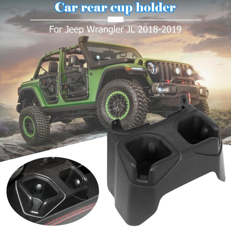  Car Rear Center Console Cup Box Dual Drinks Cup Holder Beverage Stand Drink Water Bottle for Jeep W