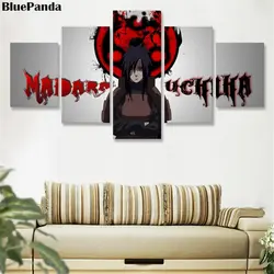 Героя аниме «Наруто madara Uchiha Шаринган 5 шт. мультфильм плакат масляные холсты Wall Art аниме фотографии детской комнаты домашний декор