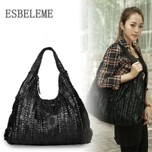 Роскошный из овечьей кожи Женская Повседневная сумка с короткими ручками для женские ботинки черного цвета из натуральной кожи сумка на одно плечо Дамская мода сумка через плечо YG037