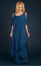 2016 New Design Mother Of The Bride Dresses Chiffon Wedding Party Dress Beaded Ruffles Flowing Sheath vestido do novia JT1109