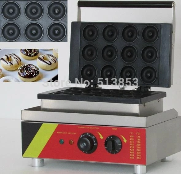

12 pcs Non-stick 110V 220V donut machine/ donut making machines/ mini donut machine