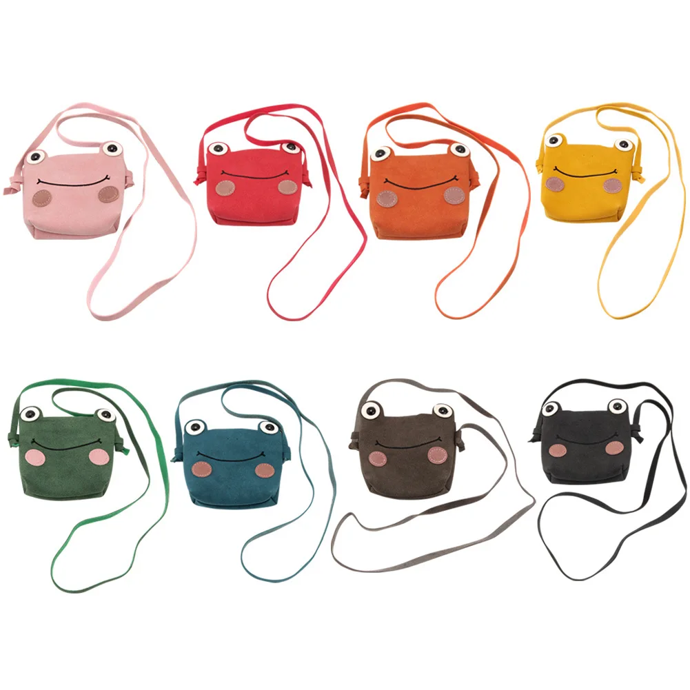 

2018 New Fashion Children Kids Princess Small Cute Shoulder Bag Girls Animal Frog Mini PU Coins Changes Holder Bags 88 L
