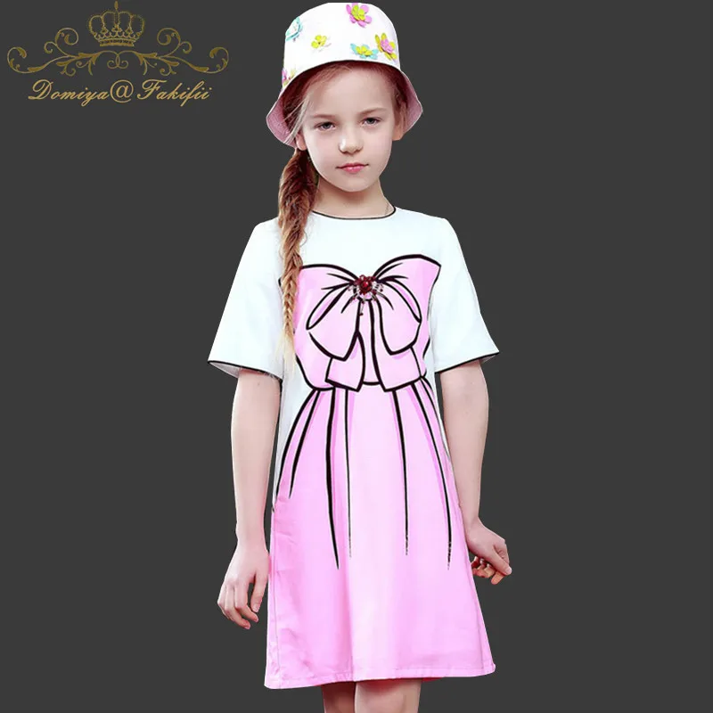 baby girl dress 2018 Summer Brand Princess Dress for Kids Clothes Flower Dresses Girls Costume Bownot Print Children Vestidos baby girl dress 2018 Summer Brand Princess Dress for Kids Clothes Flower Dresses Girls Costume Bownot Print Children Vestidos