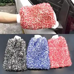 3 цвета микрофибры автомобиля CleanGlove мягкая водопоглощающая перчатка для мытья машины ткань удобные из микрофибры перчатка для мытья