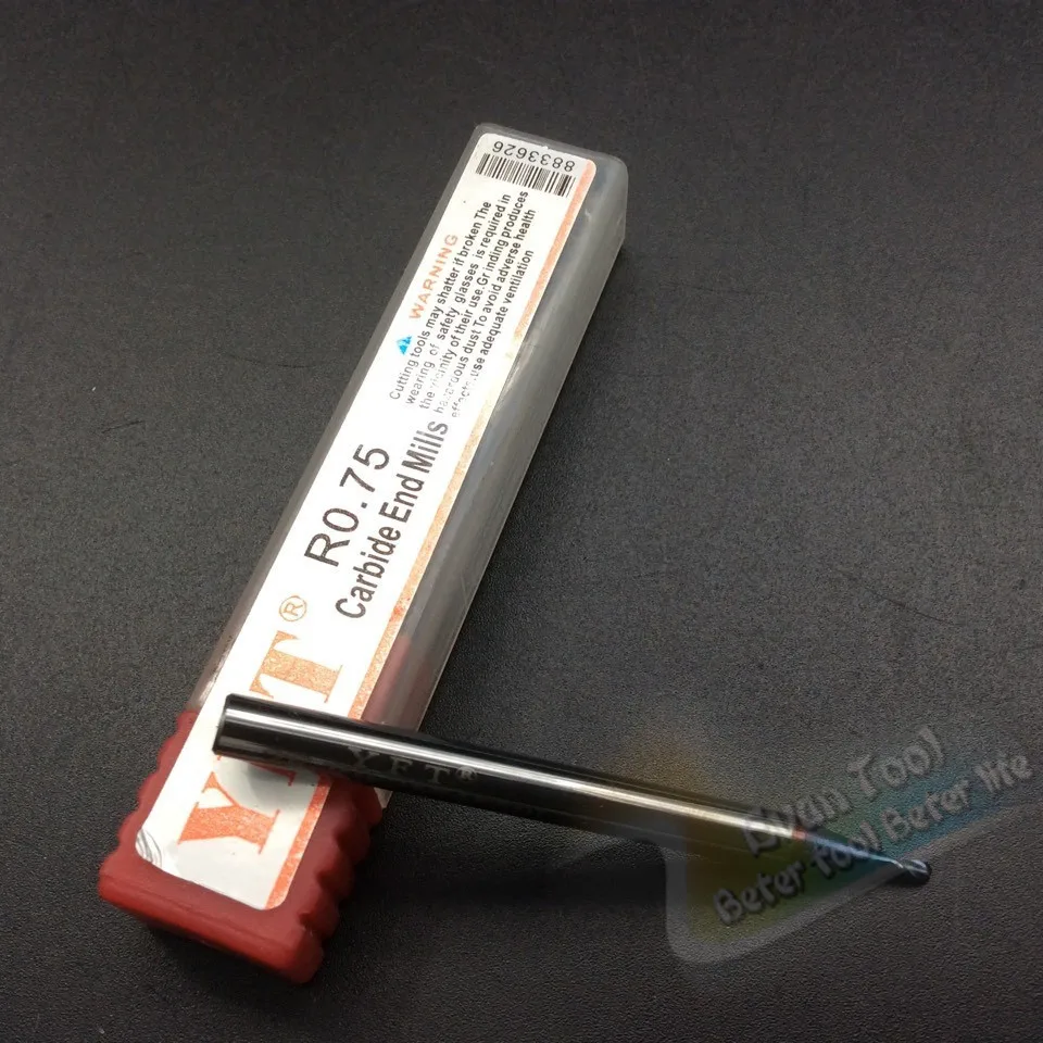 End mill Radius 0.75mm router bit milling cutter carbide shank fresas ...