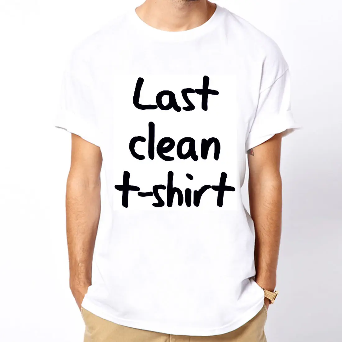 LAST CLEAN T SHIRT3 funny letter party gift CARA SLOGAN TEXT men t