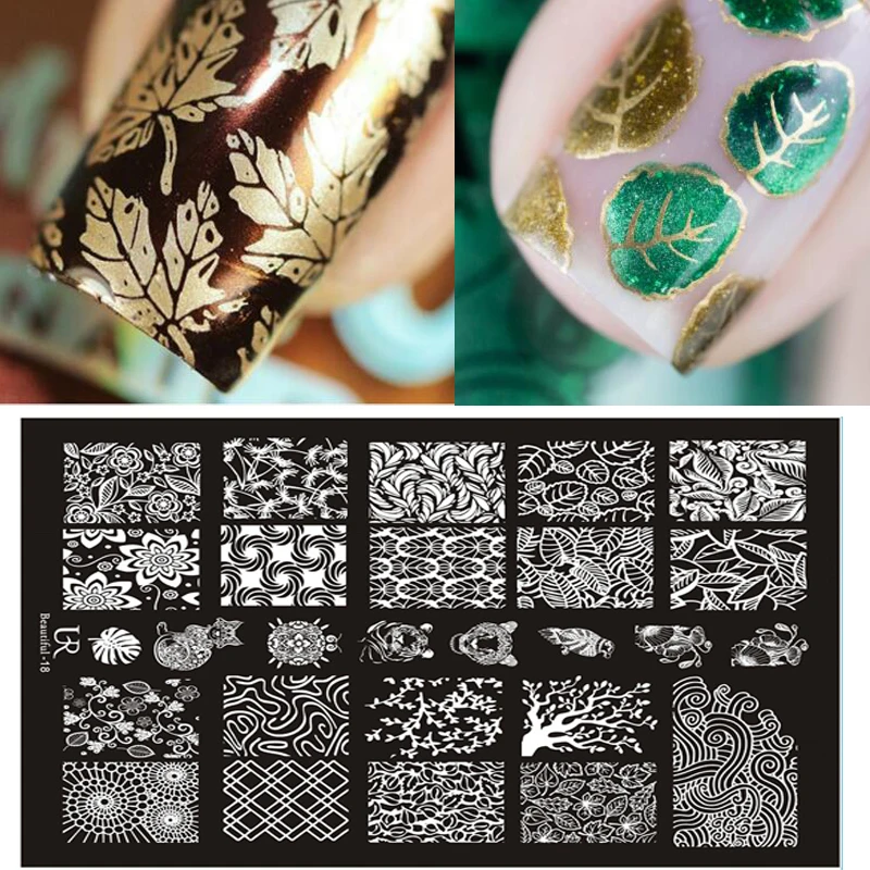 

1pc 9.5*14.5cm Nail Stamping Plates Summer Rose Flower Fruit Cute Dog Nail Art Stamp Template Image Stamping Plate Stencil